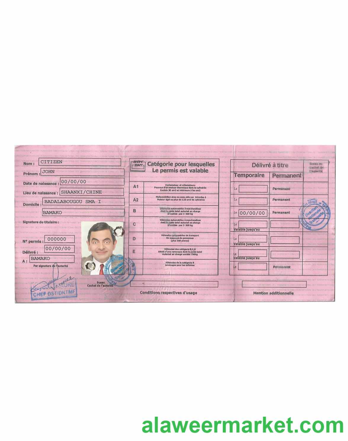 Mali driving license